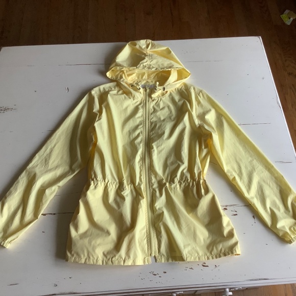 J. Crew Mercantile Yellow Windbreaker Hooded Jacket - Size Small - Picture 3 of 7